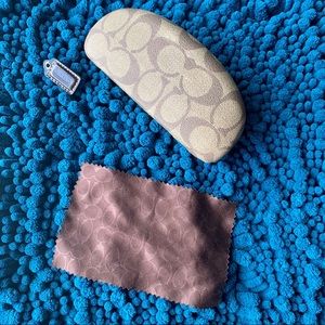 Coach Glasses Case, Microfiber Cloth, & Key Tag